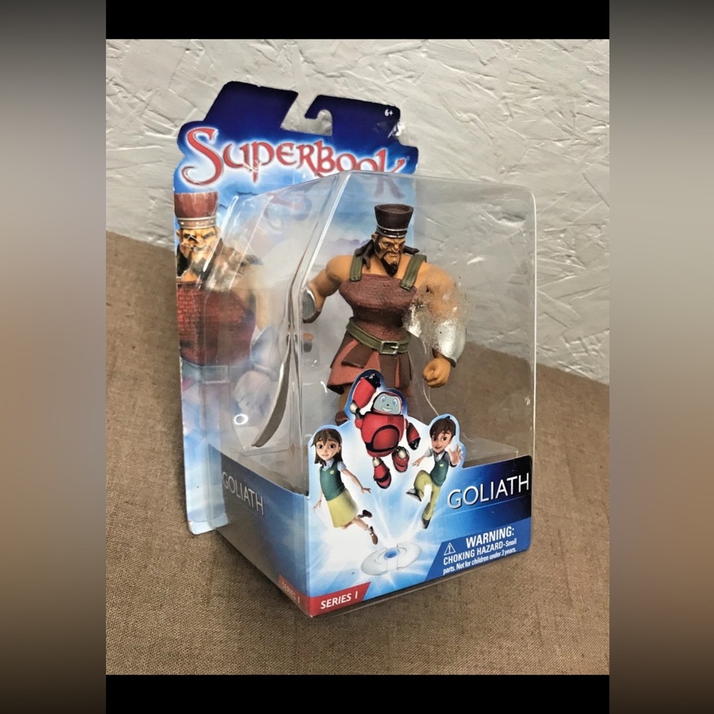 Superbook Goliath 4" Action Figure w/ Original Box CBN Series 1 Hard to Find